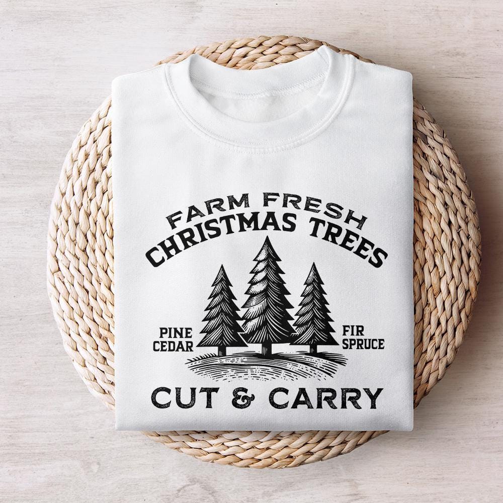 Farm Fresh Christmas Tree PNG, Merry Christmas Png - 300 DPI Design for