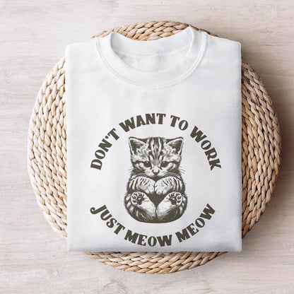 Just Meow Meow Funny Cat PNG, Trendy png - 300 DPI Design for T-Shirt