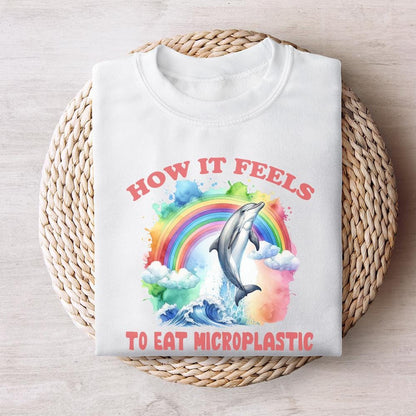 How it Feels to Eat Microplastic PNG, Sarcastic Download Art - 300 DPI