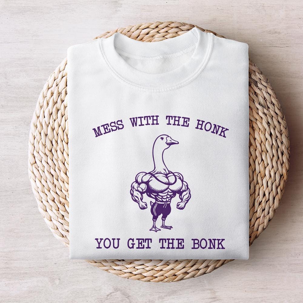 Mess With The Honk You Get The Bonk PNG, Funny Goose PNG - 300 DPI Design