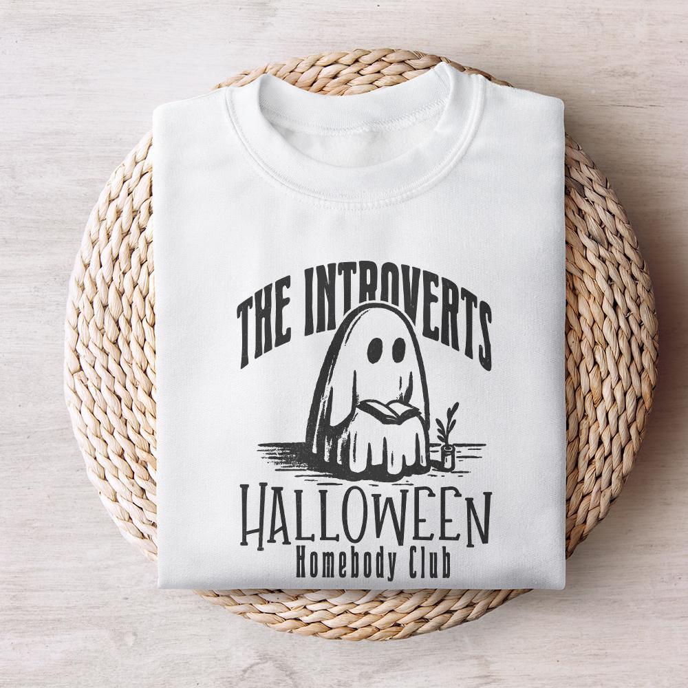 Vintage Halloween Homebody Club PNG, Retro Mid Century Modern Introvert