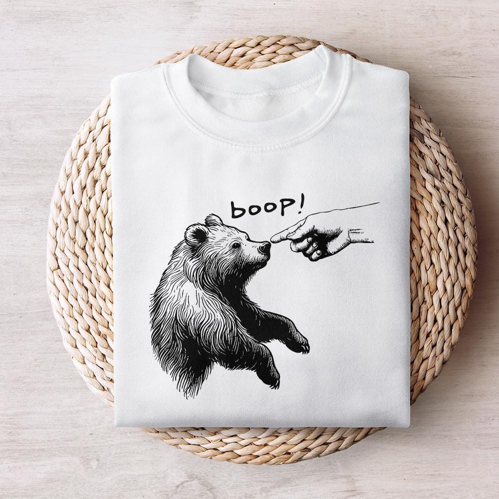 Boop Bear PNG, Grizzly Bear png - 300 DPI Design for T-Shirt