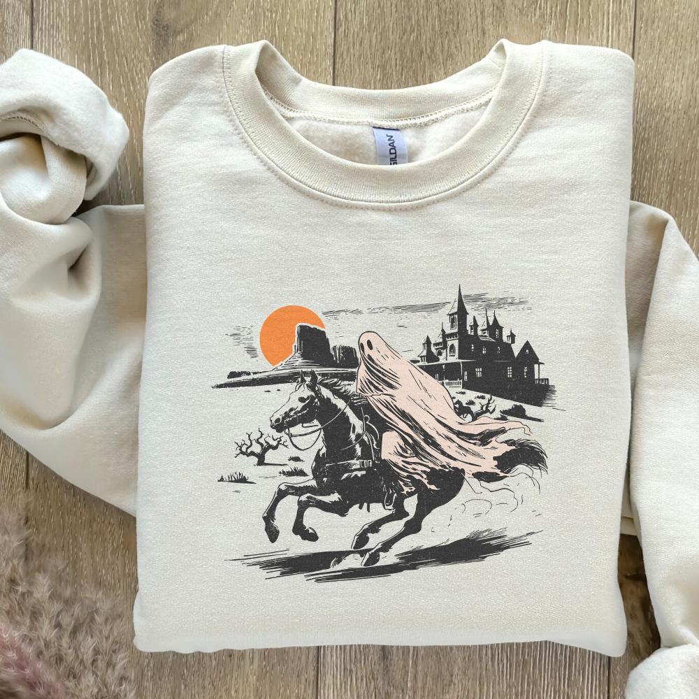 Cowboy Ghost Horse PNG, Halloween Shirt Digital Download - 300 DPI Design