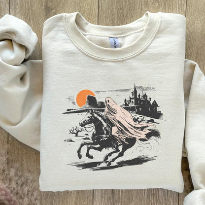 Cowboy Ghost Horse PNG, Halloween Shirt Digital Download - 300 DPI Design