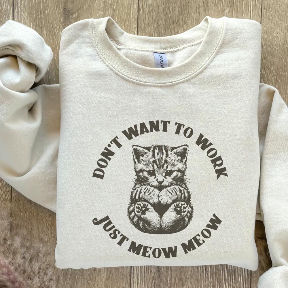 Just Meow Meow Funny Cat PNG, Trendy png - 300 DPI Design for T-Shirt