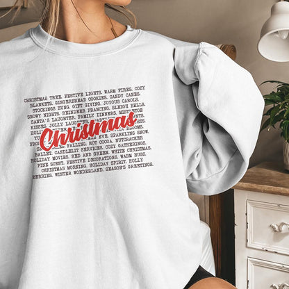 Christmas Words PNG, Merry Christmas png - 300 DPI Design for T-Shirt