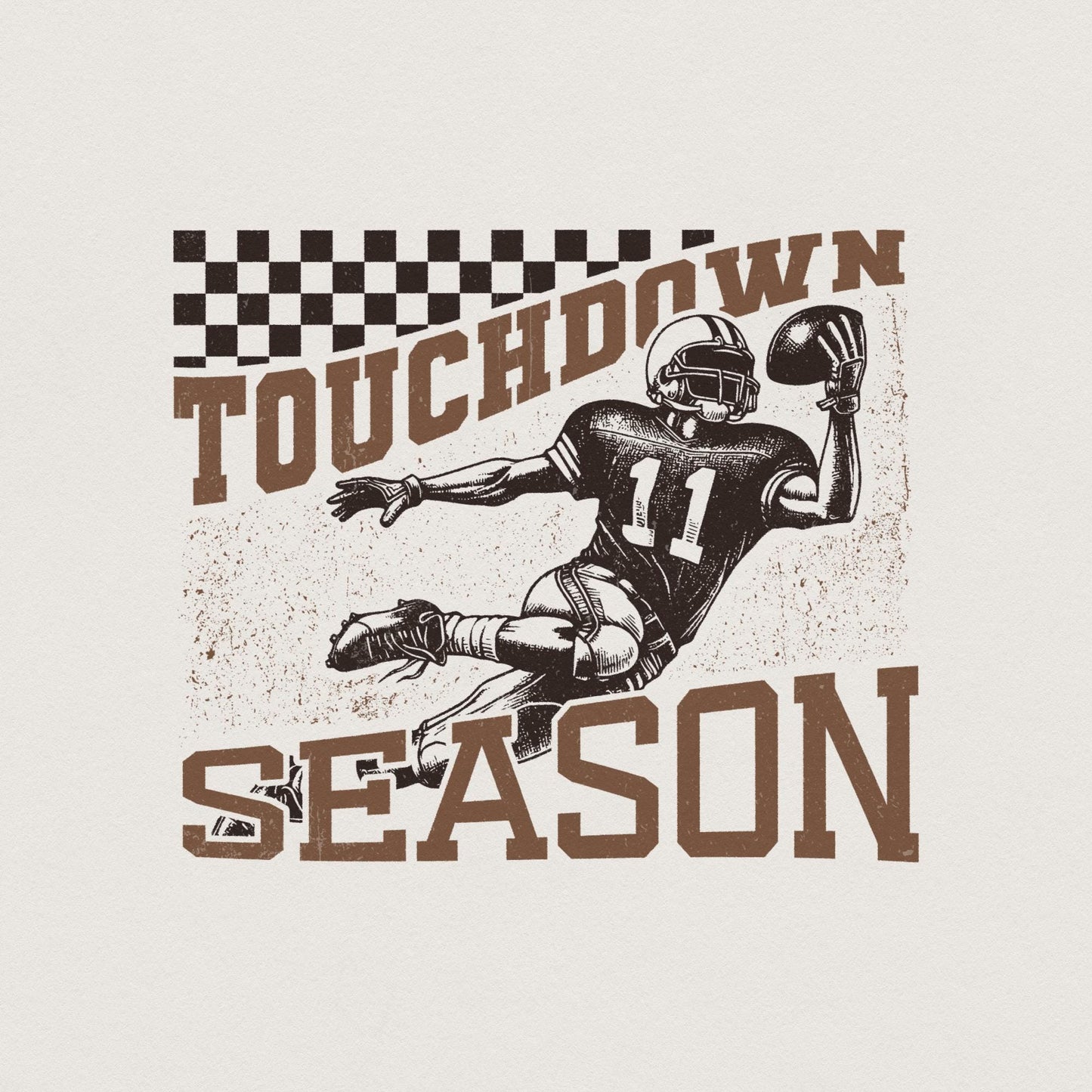 Touchdown Season PNG, Football Season - 300 DPI Design for T-Shirt