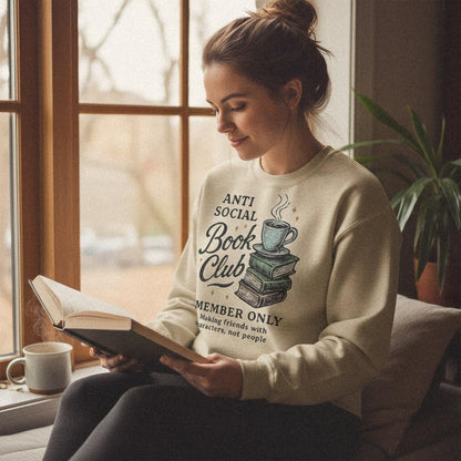 Anti Social Book Club PNG, Member Only Digital Download - 300 DPI Design