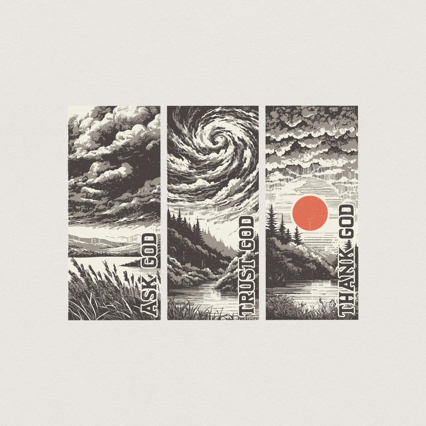 Trust God png PNG, Christian Faith Quote - 300 DPI Design for T-Shirt