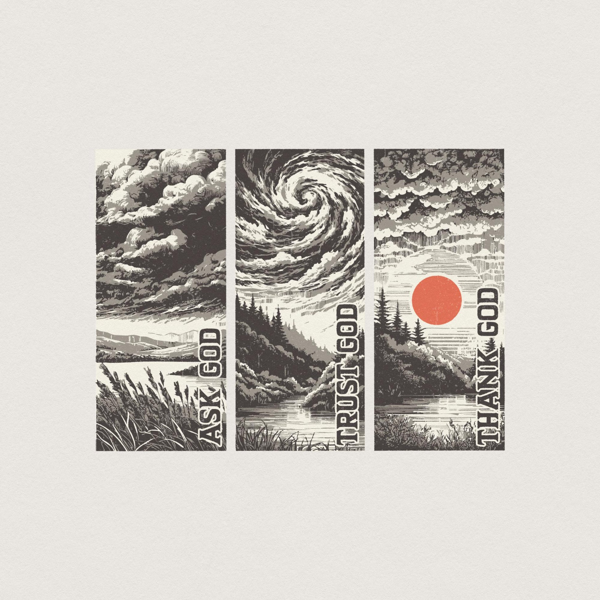 Trust God png PNG, Christian Faith Quote - 300 DPI Design for T-Shirt