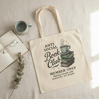 Anti Social Book Club PNG, Member Only Digital Download - 300 DPI Design
