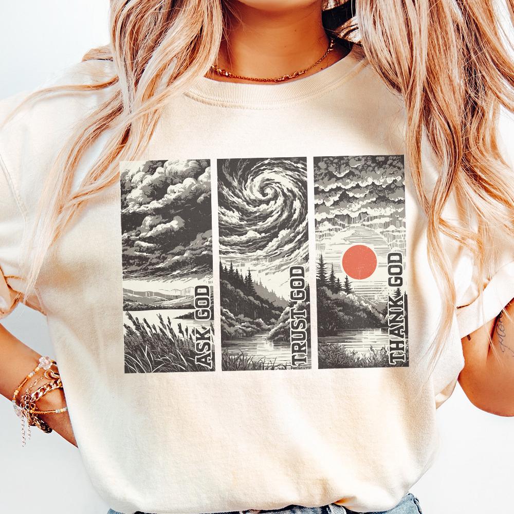 Trust God png PNG, Christian Faith Quote - 300 DPI Design for T-Shirt