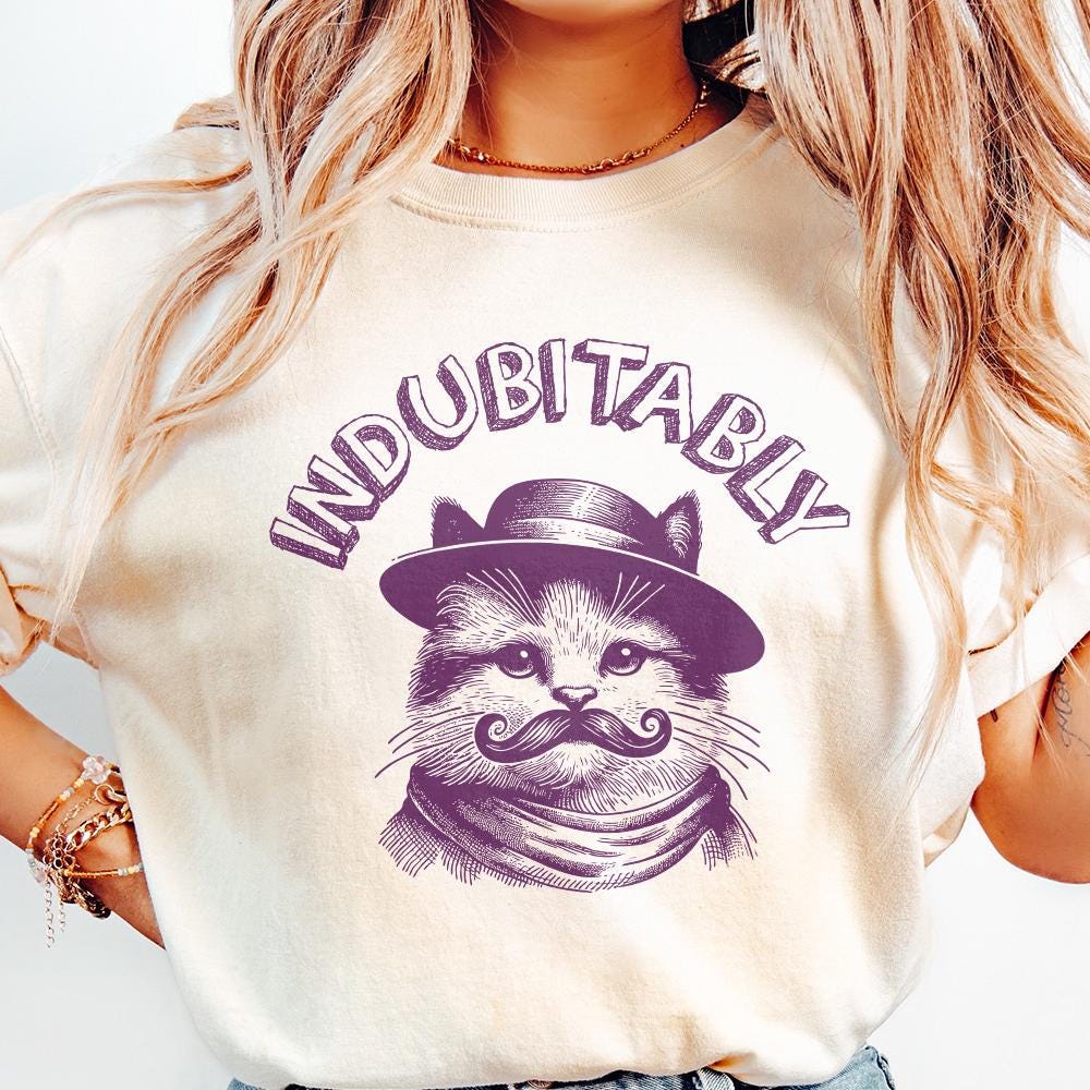 Indubitably Cute Vintage Gentleman cat, Handdrawn Style kitty - 300 DPI
