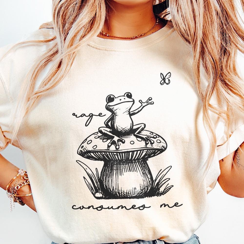 Rage Consumes Me Frog PNG, Funny Frog Illustration - 300 DPI Design for