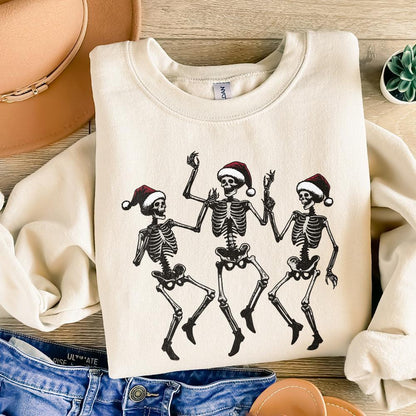 Dancing Skeleton Christmas PNG, Christmas Skeleton Dance - 300 DPI Design