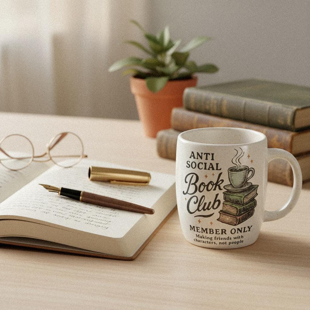 Anti Social Book Club PNG, Member Only Digital Download - 300 DPI Design