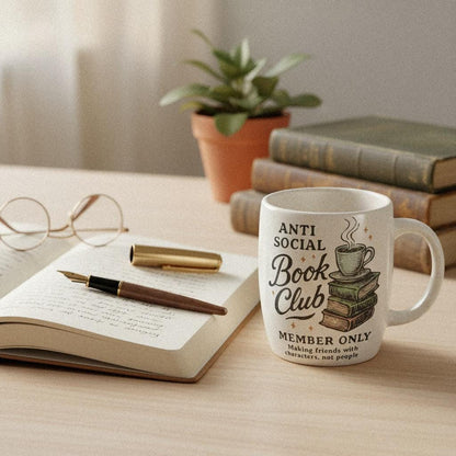 Anti Social Book Club PNG, Member Only Digital Download - 300 DPI Design