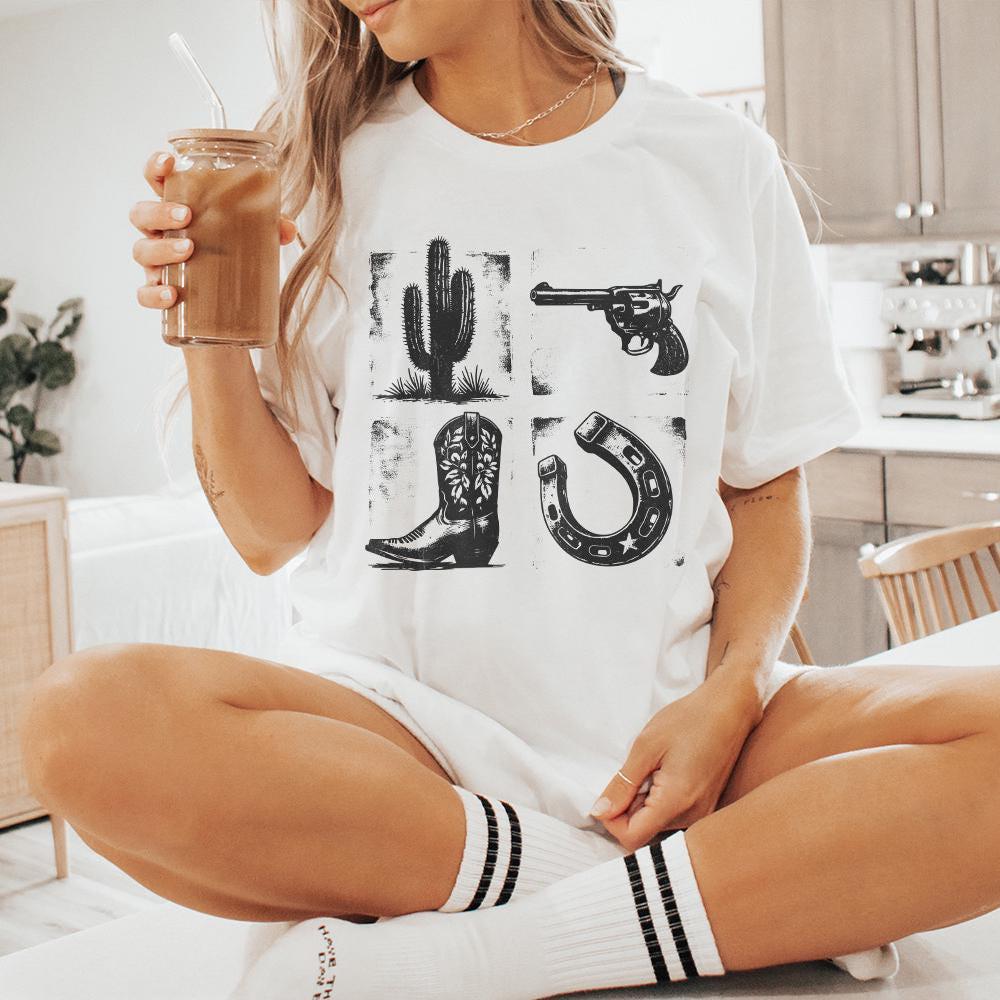 Western PNG Design, Poker Cards - 300 DPI Design for T-Shirt