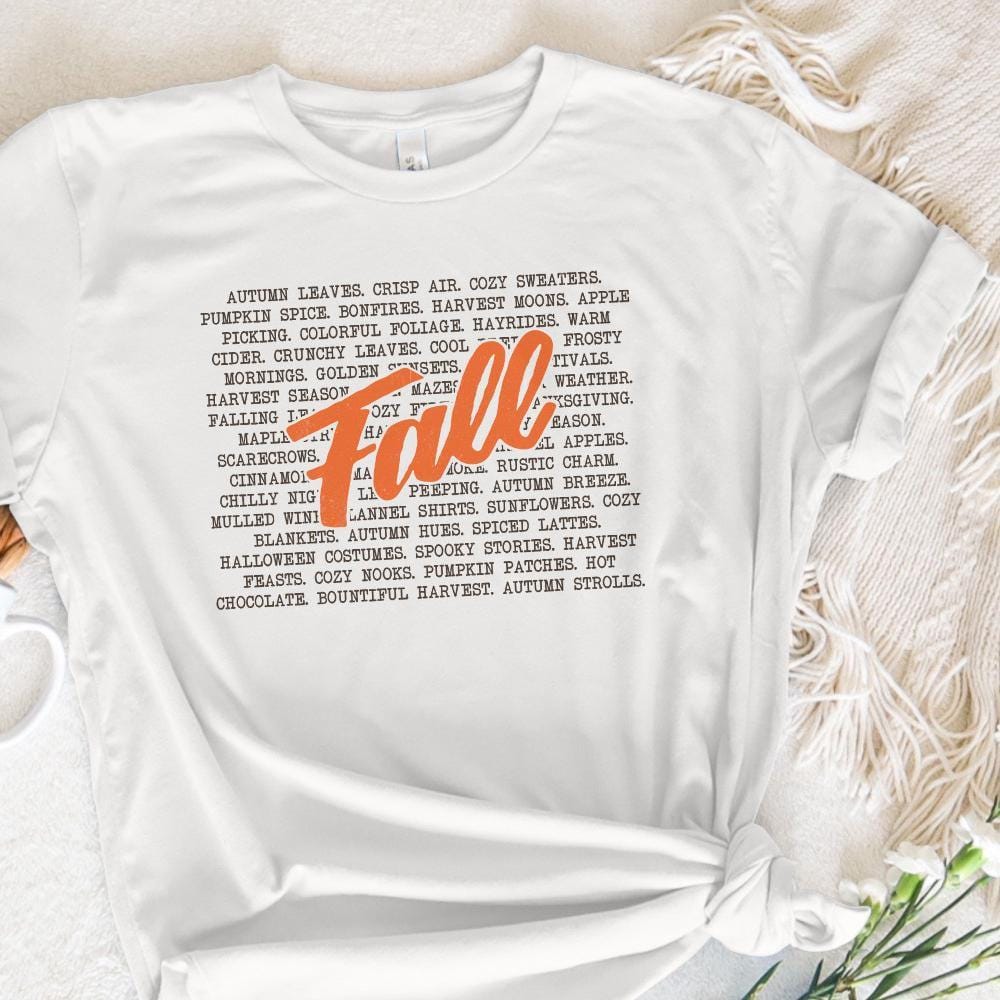 Fall Words png, Cozy Season png - 300 DPI Design for T-Shirt