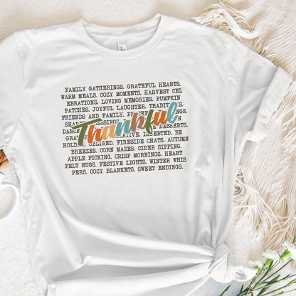 Thankful Words PNG, Thanksgiving png - 300 DPI Design for T-Shirt