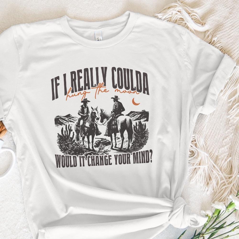 Hung The Moon Digital Download, Western PNG Designs - 300 DPI Design for