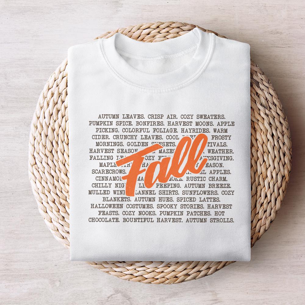 Fall Words png, Cozy Season png - 300 DPI Design for T-Shirt