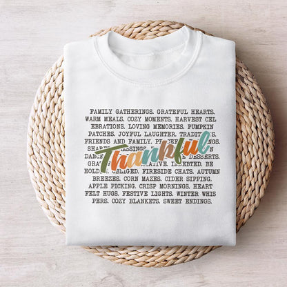 Thankful Words PNG, Thanksgiving png - 300 DPI Design for T-Shirt