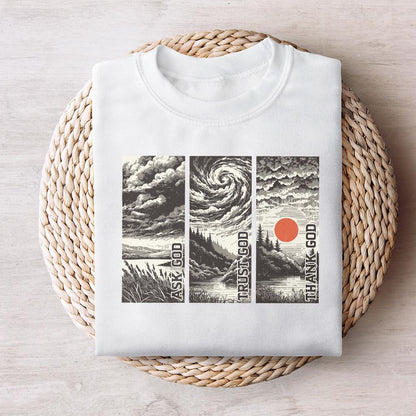 Trust God png PNG, Christian Faith Quote - 300 DPI Design for T-Shirt