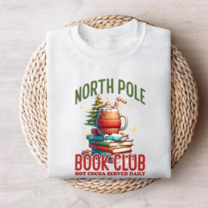 North Pole Book Club PNG, Christmas Books Png - 300 DPI Design for T-Shirt