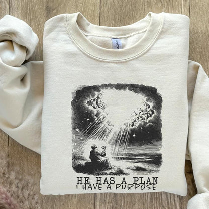 He Has a Plan I Have a Purpose Png, Christian Digital Download - 300 DPI