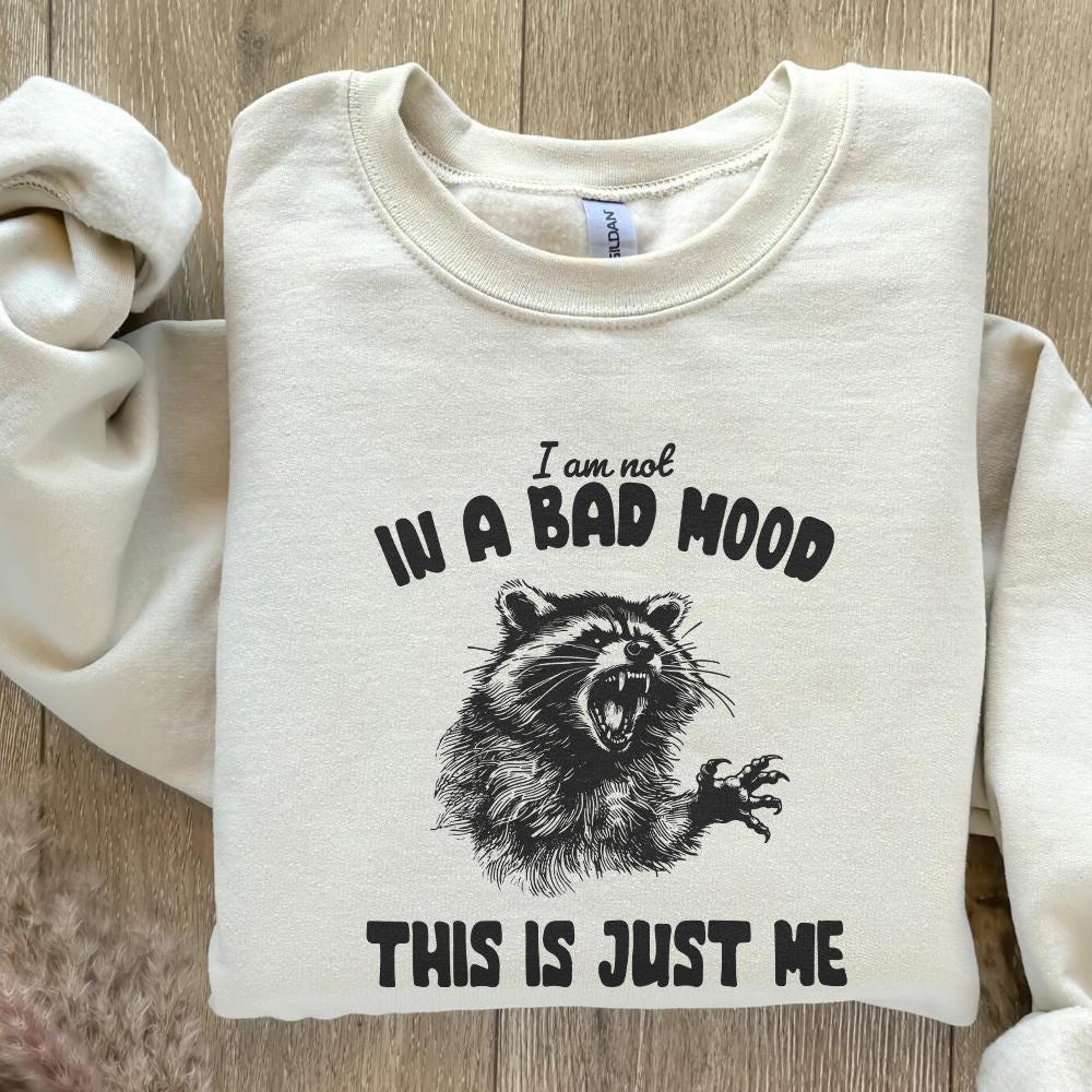 Retro Raccoon PNG, Sarcastic Sublimation Design - 300 DPI Design for