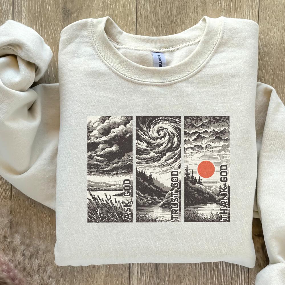 Trust God png PNG, Christian Faith Quote - 300 DPI Design for T-Shirt