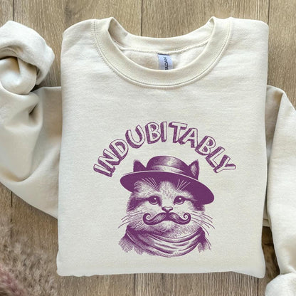 Indubitably Cute Vintage Gentleman cat, Handdrawn Style kitty - 300 DPI