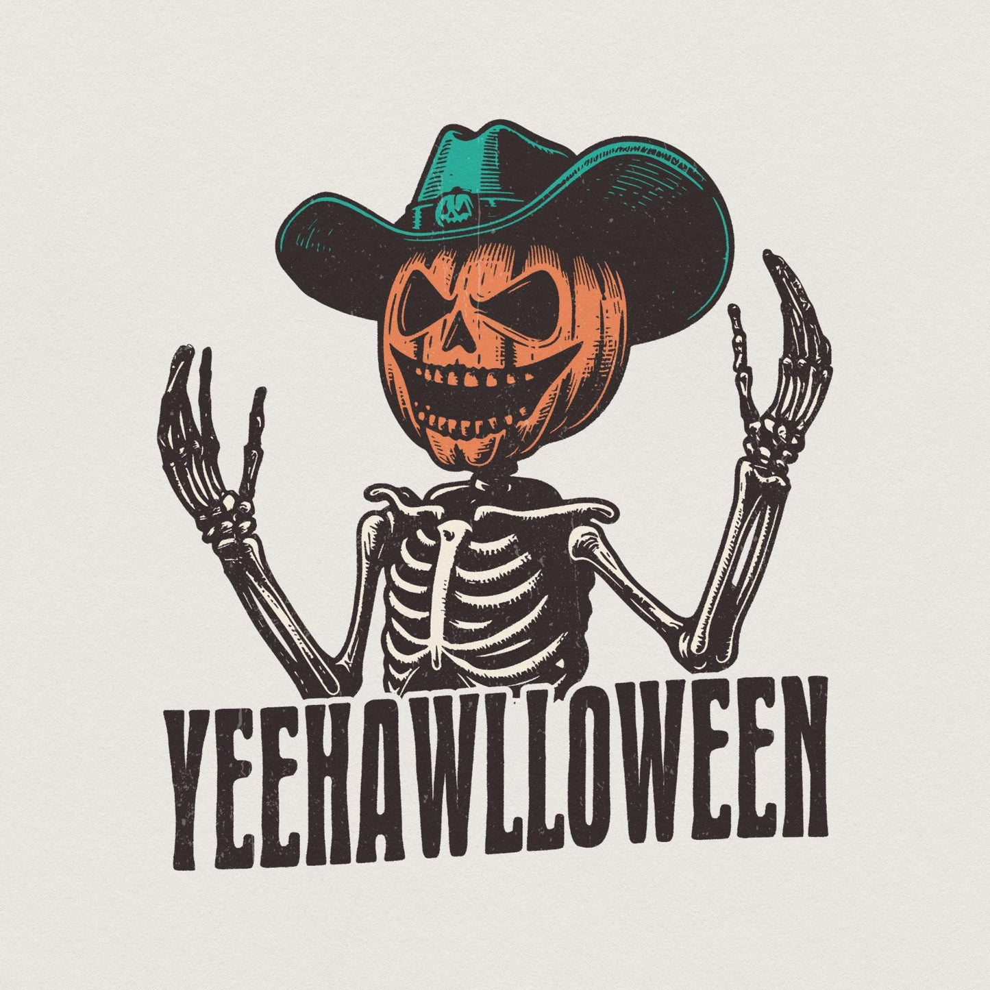 Yeehawlloween Western PNG, Trendy Western Designs - 300 DPI Design for
