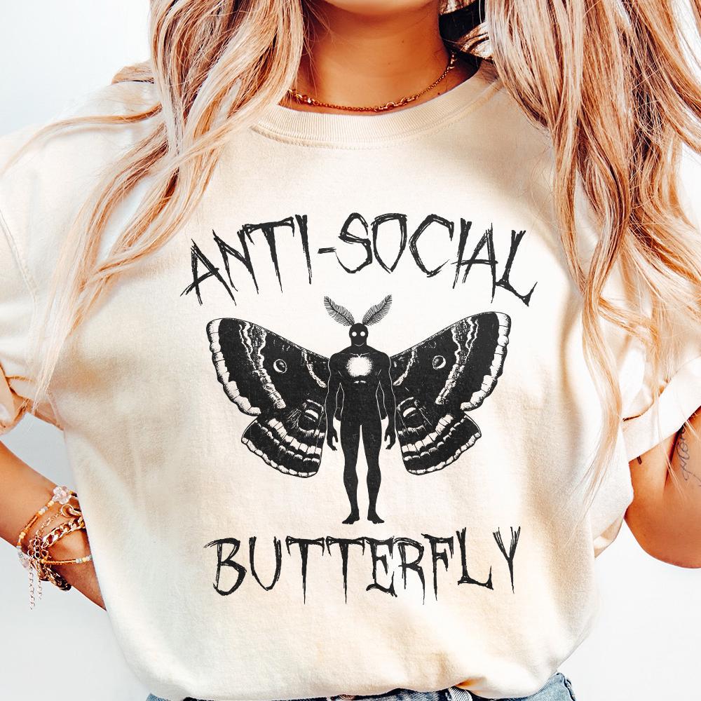 Antisocial Butterfly PNG, Butterfly png - 300 DPI Design for T-Shirt