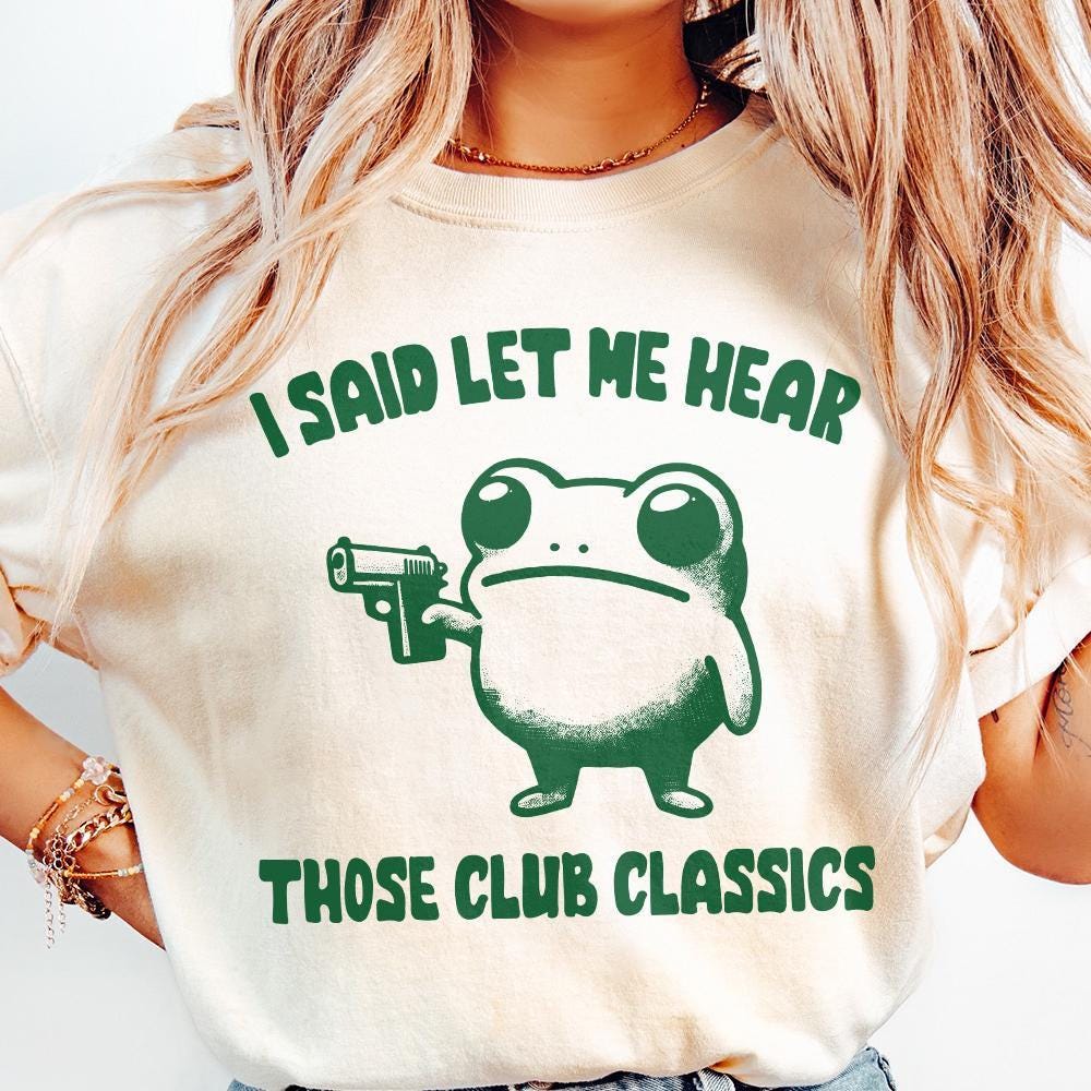 Funny Frog with Gun PNG, Retro Meme Style Art - 300 DPI Design for T-Shirt