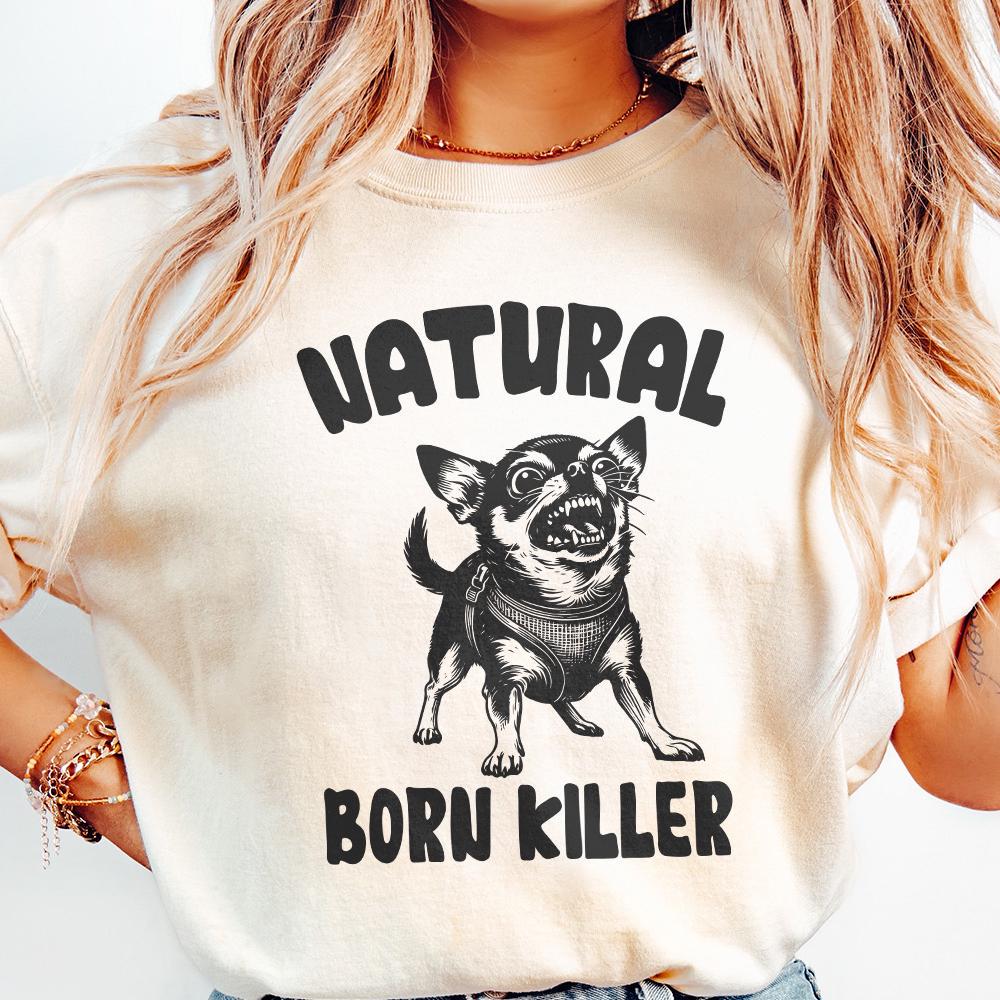 Born Killer Chihuahua PNG Clipart, Funny Dog Art - 300 DPI Design for