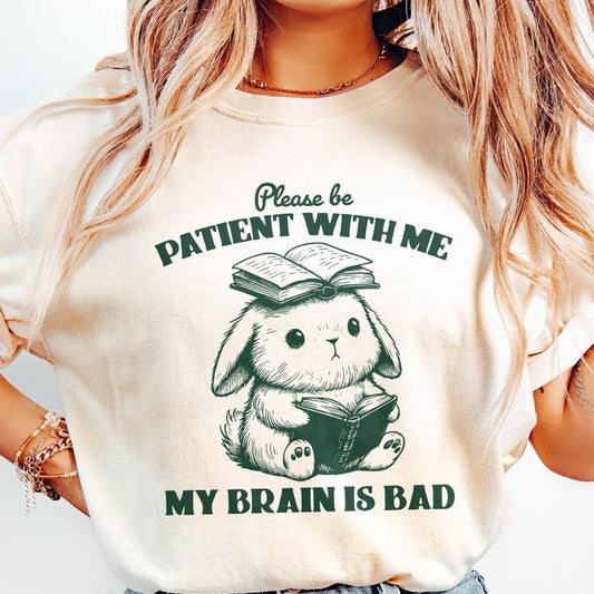 Bad Brain PNG, Retro Mental Health Design - 300 DPI Design for T-Shirt