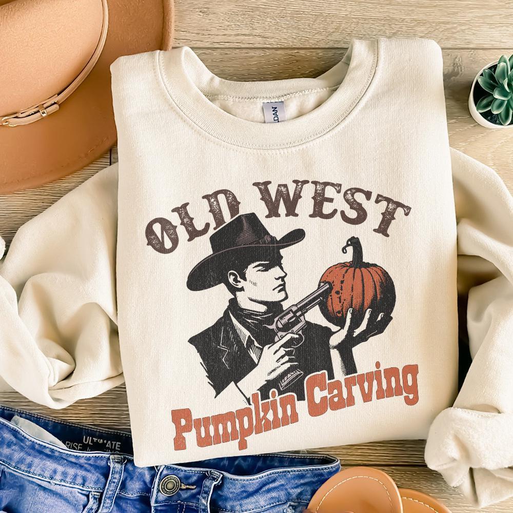 Old West Pumpkin Carving Digital Download, Western PNG Designs - 300 DPI