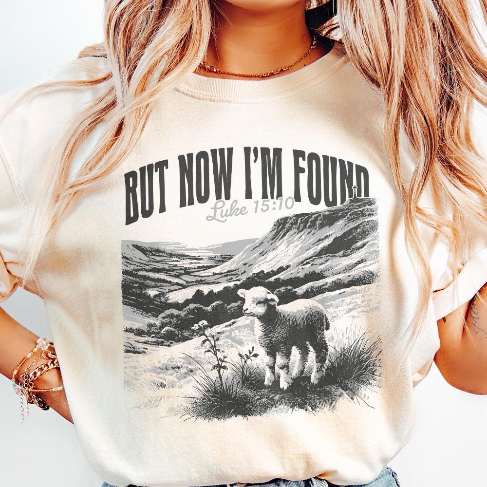 But Now I'm Found PNG, Christian Tee - 300 DPI Design for T-Shirt