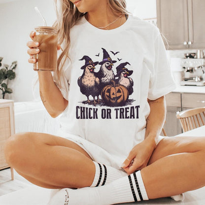 Chick or Treat PNG, Spooky Chicken Design - 300 DPI Design for T-Shirt