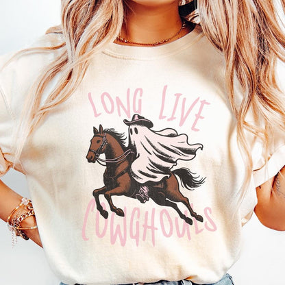 Long Live Cowghouls Halloween PNG Digital Download, Western Halloween -