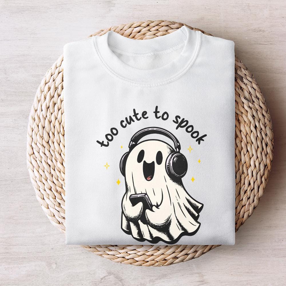 Too Cute to Spook PNG, Cute Ghosts png - 300 DPI Design for T-Shirt