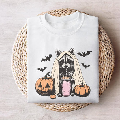 Cute Raccoon Ghost PNG, Halloween png - 300 DPI Design for T-Shirt