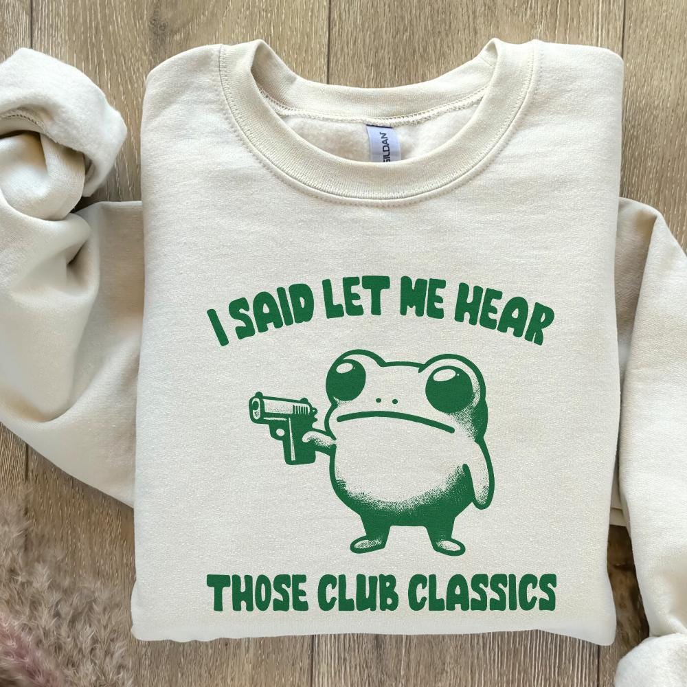Funny Frog with Gun PNG, Retro Meme Style Art - 300 DPI Design for T-Shirt