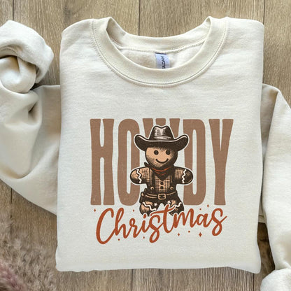 Howdy Christmas Gingerbread Man PNG, Retro Christmas Shirt PNG - 300 DPI
