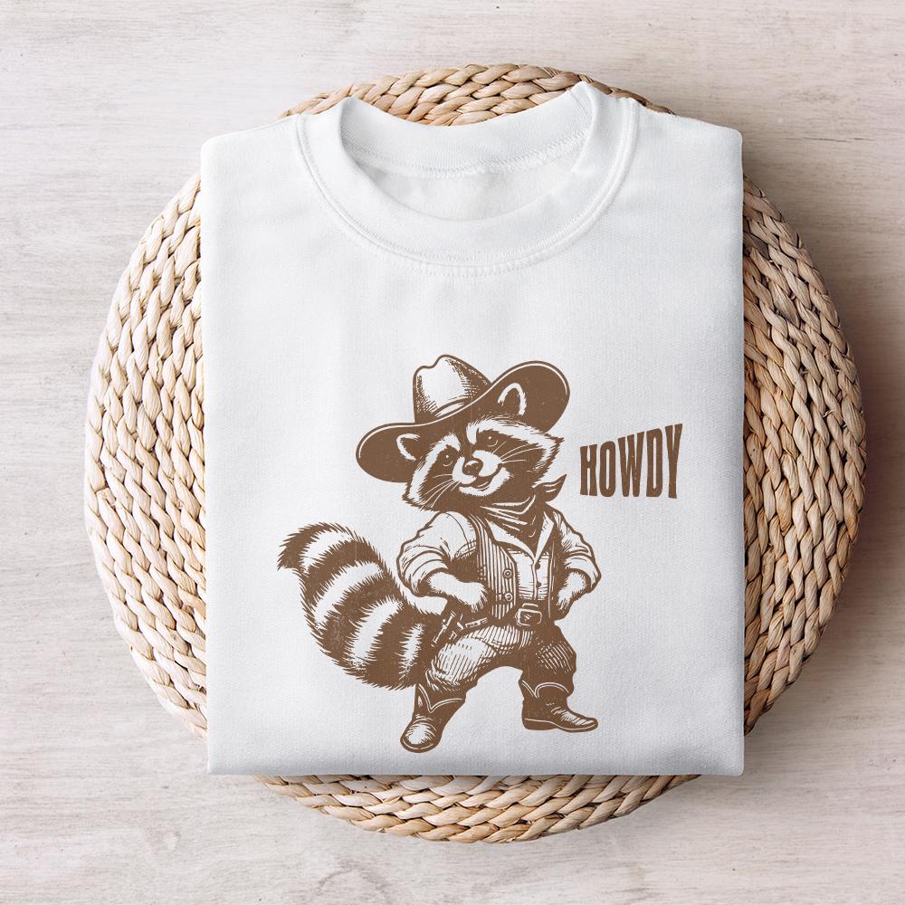 Howdy Raccoon Png, Western Saying - 300 DPI Design for T-Shirt