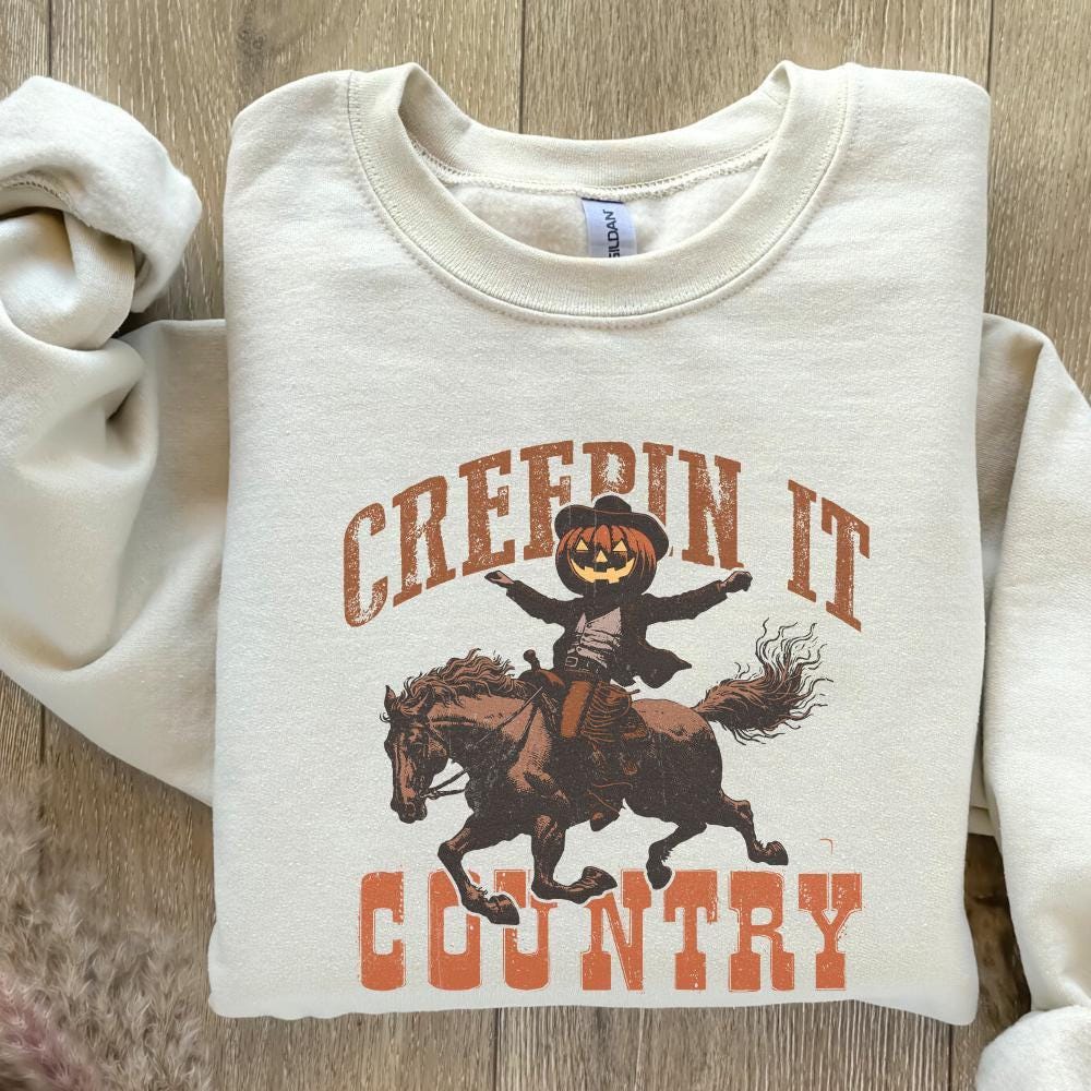 Creepin It Country Png, Western Halloween Png - 300 DPI Design for T-Shirt