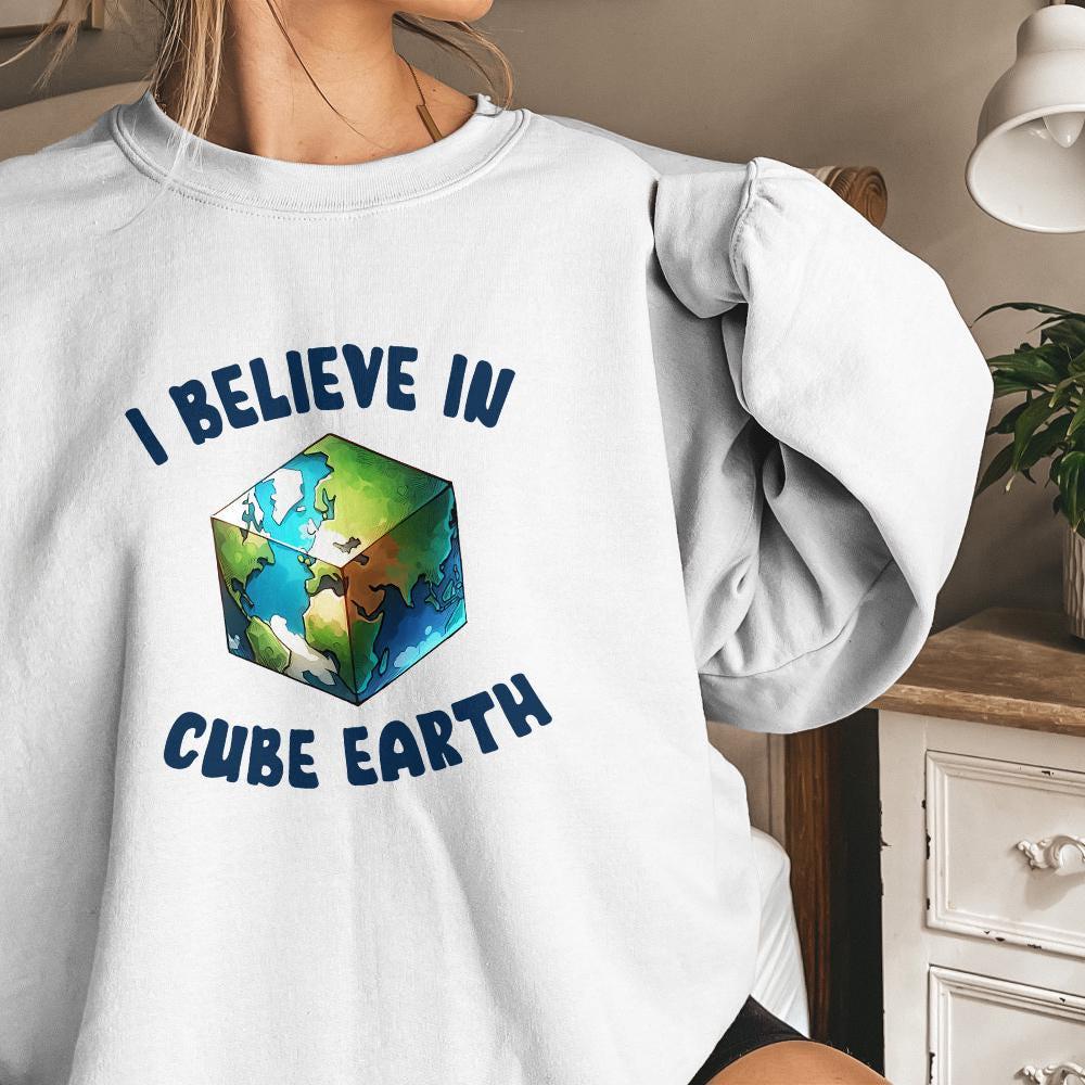 I Believe In Cube Earth png, Earth Sublimation - 300 DPI Design for T-Shirt