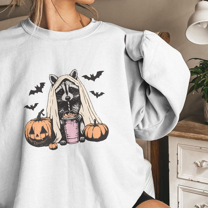 Cute Raccoon Ghost PNG, Halloween png - 300 DPI Design for T-Shirt